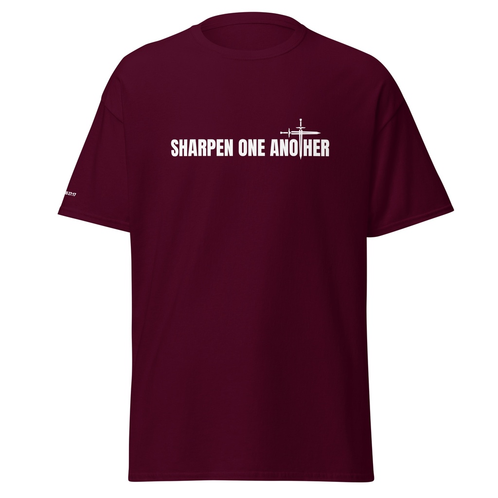 Sharpen One Another StewardpreneurSHIP T-Shirt (Navy, Maroon, Gray)